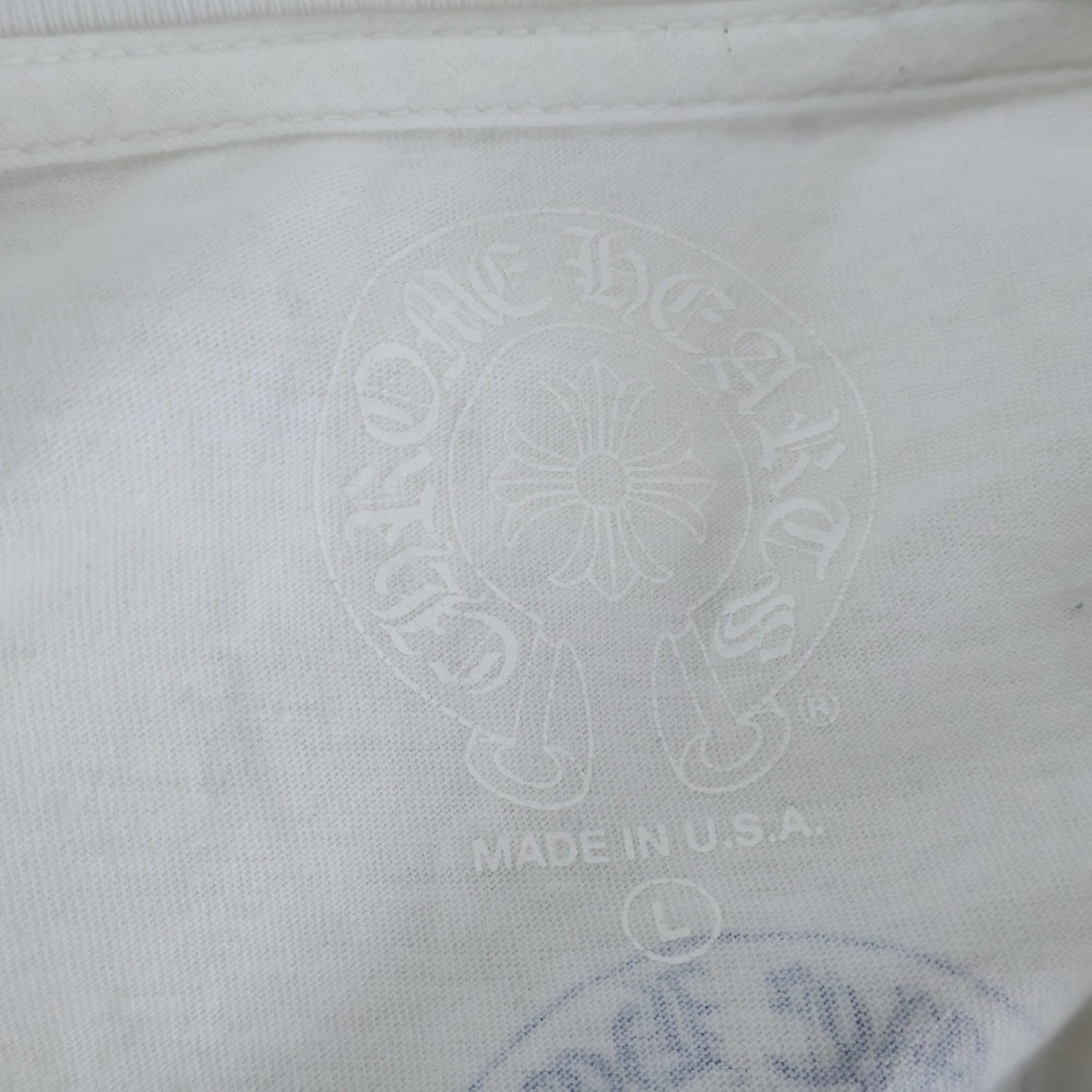 CHROME HEARTS(クロムハーツ) Multicolor Back Horseshoe Tee マルチカラーバックホースシュー クルーネック半袖Tシャツカットソー ホワイト
