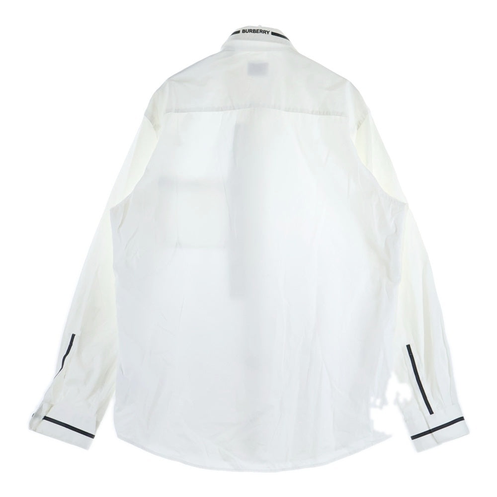 BURBERRY(バーバリー) RUBBER LOGO SHIRTS ラバーロゴ長袖シャツ ホワイト 8029258