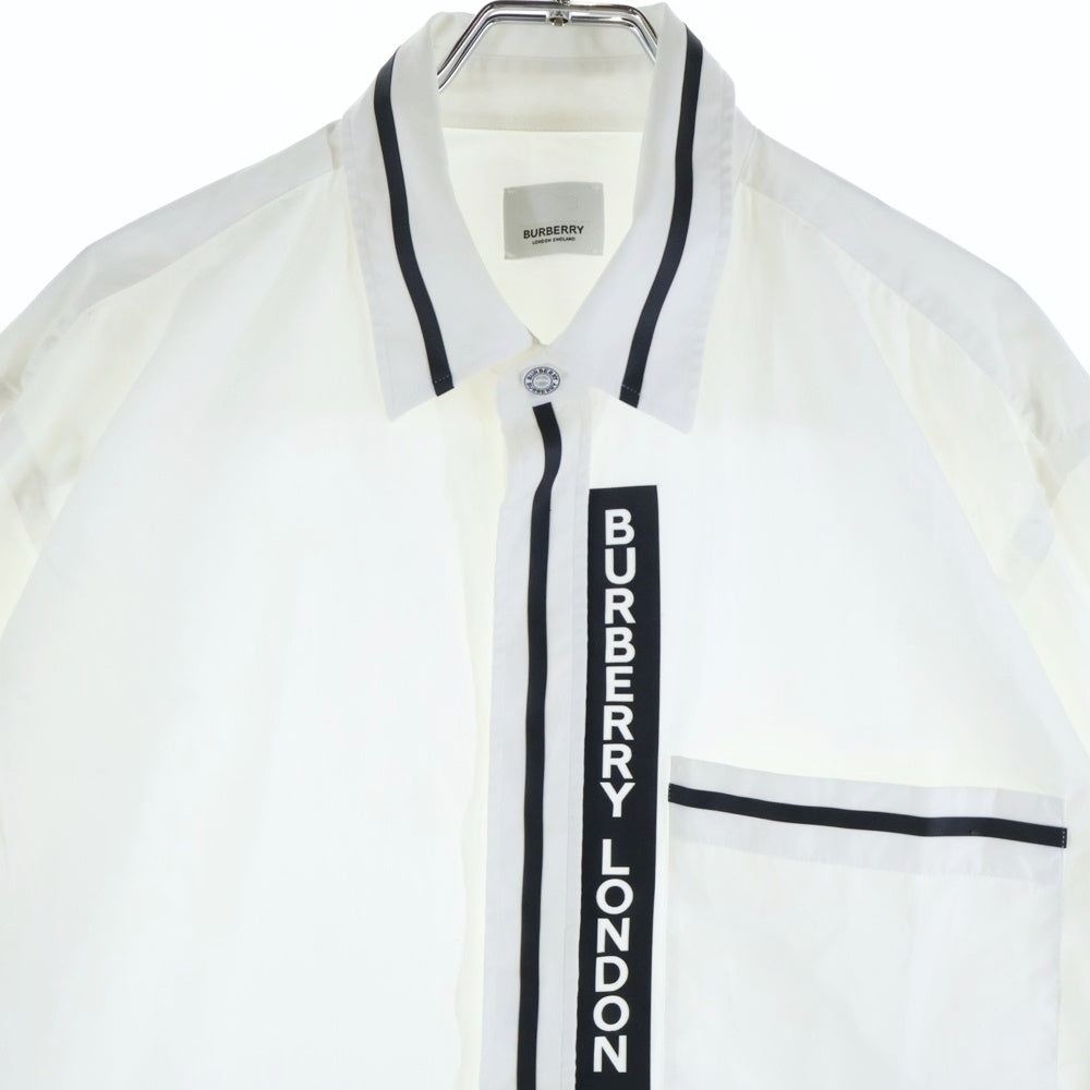 BURBERRY(バーバリー) RUBBER LOGO SHIRTS ラバーロゴ長袖シャツ ホワイト 8029258