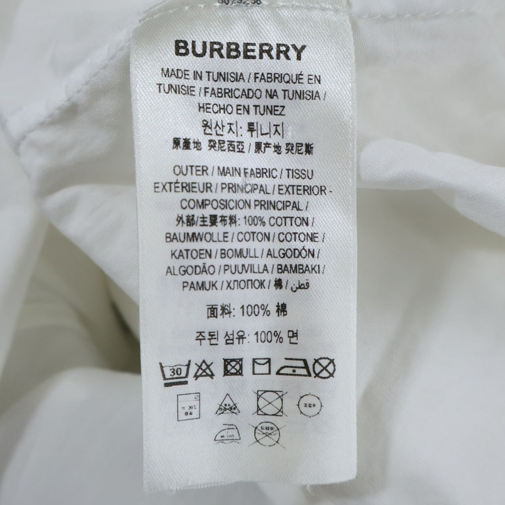 BURBERRY(バーバリー) RUBBER LOGO SHIRTS ラバーロゴ長袖シャツ ホワイト 8029258