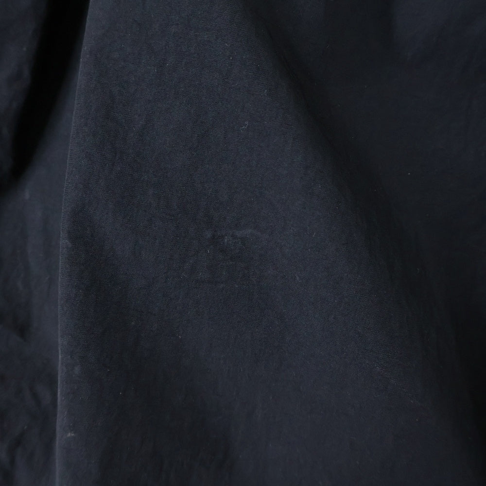 MARINE SERRE(マリーン セル) ロゴ刺繍サイドライン ナイロントラックパンツ ブラック