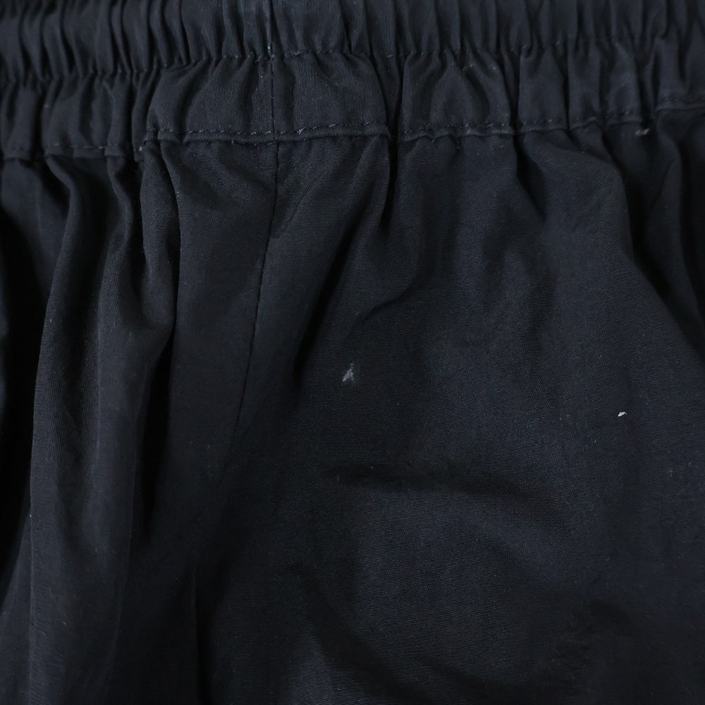 MARINE SERRE(マリーン セル) ロゴ刺繍サイドライン ナイロントラックパンツ ブラック