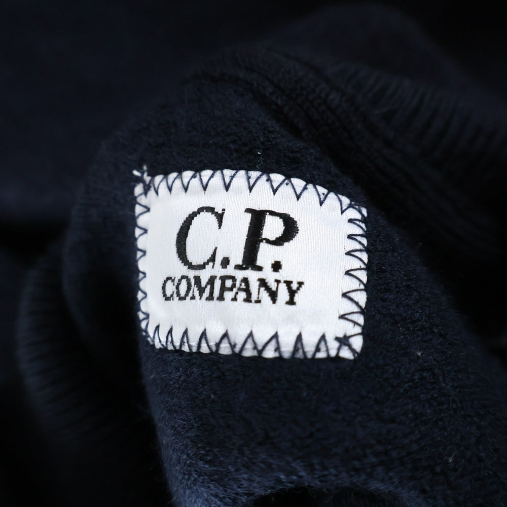 C.P. Company(シーピーカンパニー) Knitwear Polo Collar Merino Wool Felted 19CMKN199A 110468A ハーフボタン ウール 長袖スウェットシャツ ネイビー