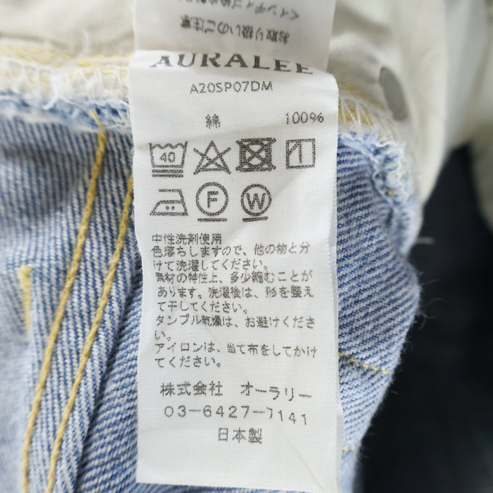 AURALEE(オーラリー) 20SS WASHED HARD TWIST DENIM 5P PANTS A20SP07DM ウォッシュド ハード デニムパンツ ジーンズ ブルー