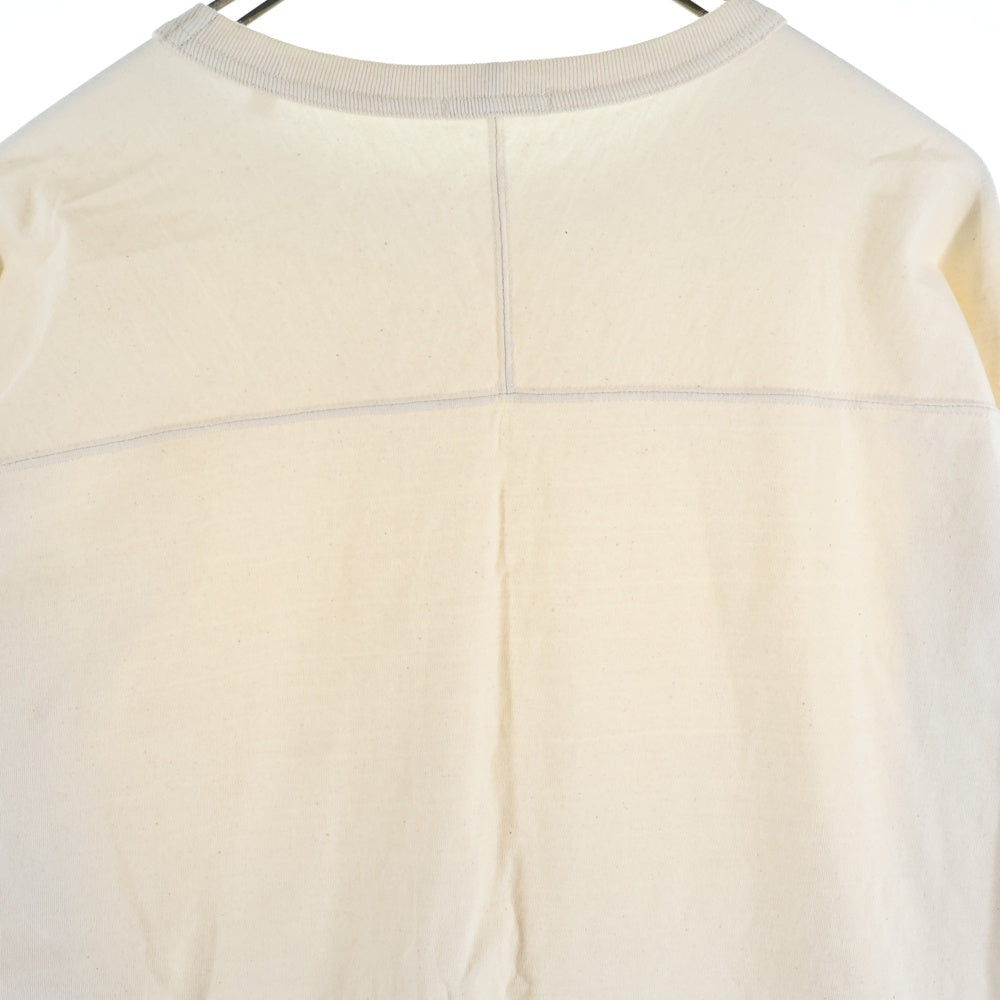 COMOLI(コモリ) Football T-shirt N03-05001 フットボールTシャツ クルーネック長袖Tシャツカットソー ロングスリーブ ロンT ベージュ