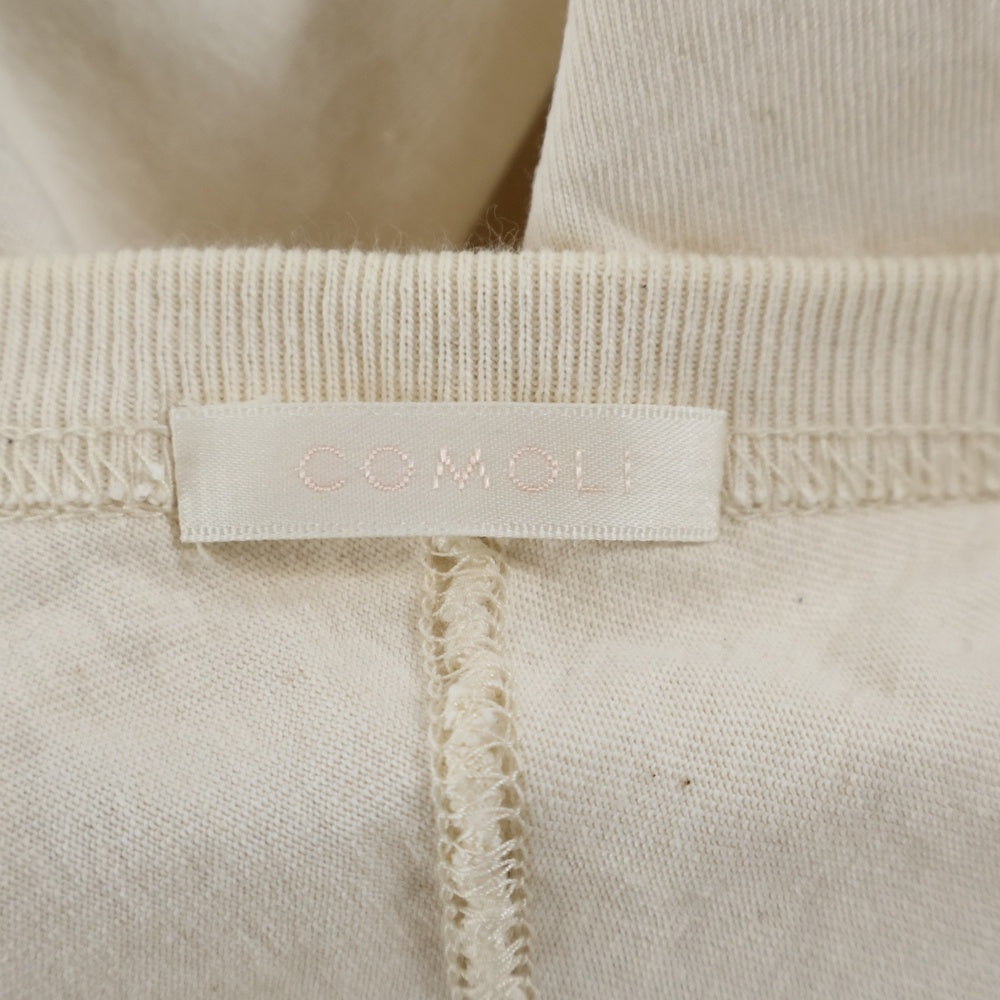 COMOLI(コモリ) Football T-shirt N03-05001 フットボールTシャツ クルーネック長袖Tシャツカットソー ロングスリーブ ロンT ベージュ