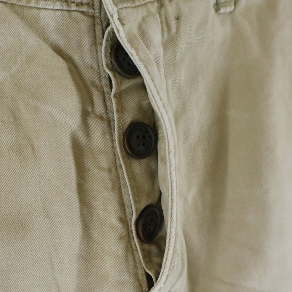 Abercrombie&Fitch(アバクロンビーアンドフィッチ) CHINO PANTS ボタンフライ コットン チノパンツ ベージュ