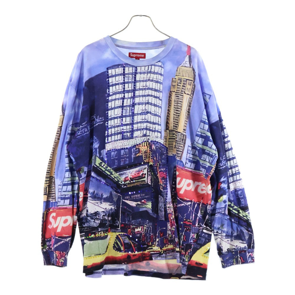 SUPREME(シュプリーム) 25SS Skyline Sequin L/S Tee スカイラインシークイン長袖Tシャツ マルチ