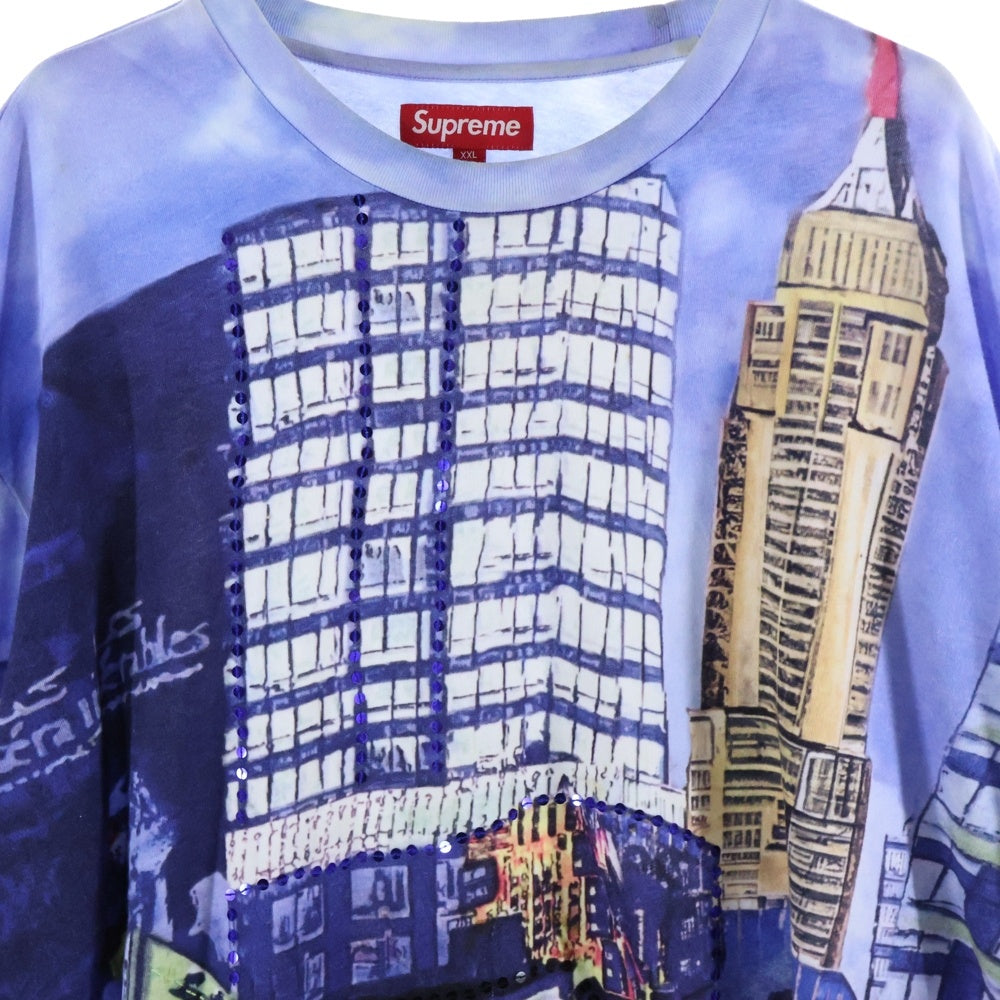 SUPREME(シュプリーム) 25SS Skyline Sequin L/S Tee スカイラインシークイン長袖Tシャツ マルチ