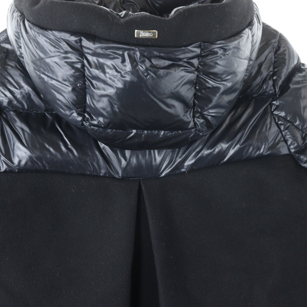 HERNO(ヘルノ) OnePoint Logo Down Jacket 51773‐46671‐7 ワンポイントロゴ ダウンジャケット フーディ ブラック