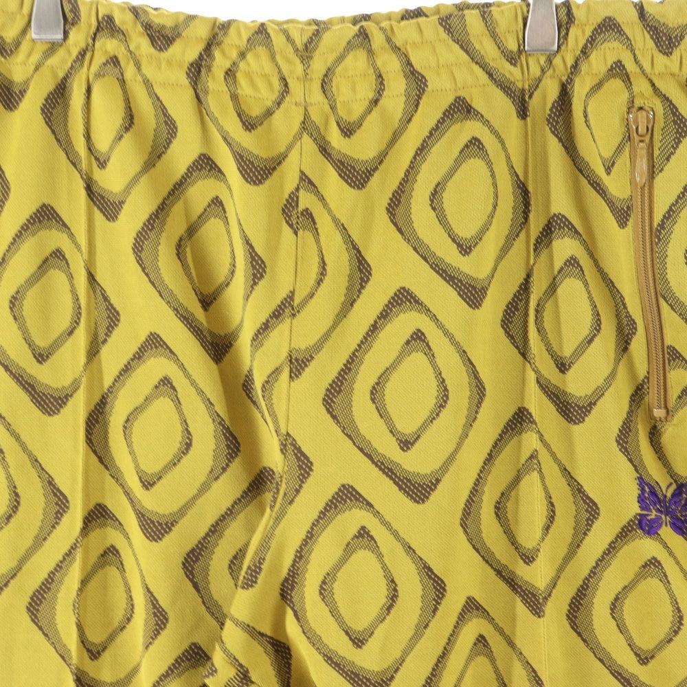 Needles(ニードルス) 24SS TRACK PANT POLY JQ OT225 ポリジャガード 総柄 トラックパンツ イエロー