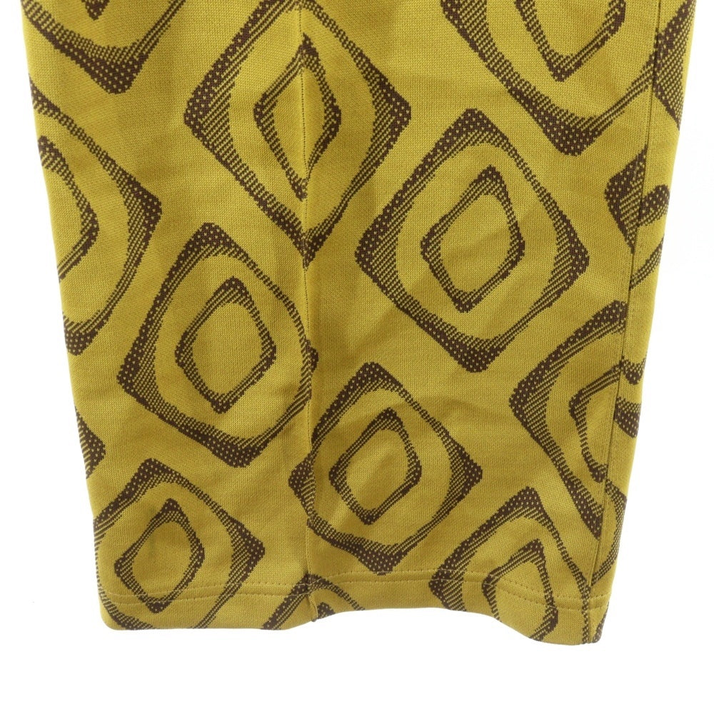 Needles(ニードルス) 24SS TRACK PANT POLY JQ OT225 ポリジャガード 総柄 トラックパンツ イエロー