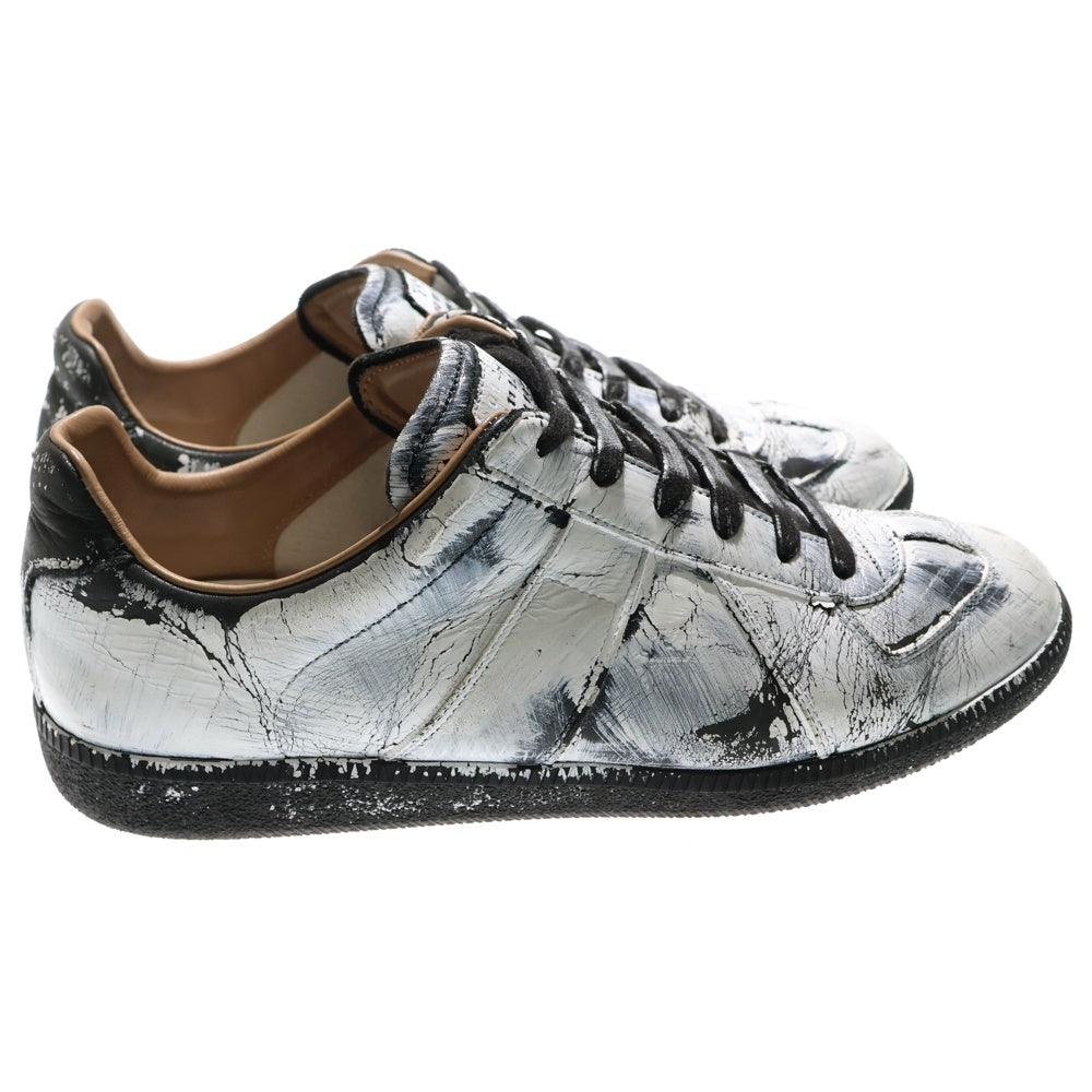 Maison Margiela 22(メゾンマルジェラ) REPLICA PAINT Low Cut Sneakers S37WS0566 レプリカ ペンキ加工ジャーマントレーナー ローカットスニーカー ホワイト