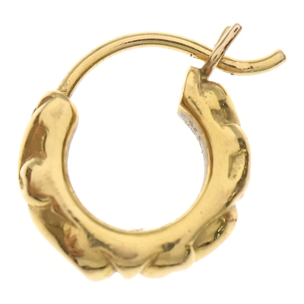 CHROME HEARTS(クロムハーツ) 22K TNY HOOP SCRL タイニースクロールフープピアス ゴールド