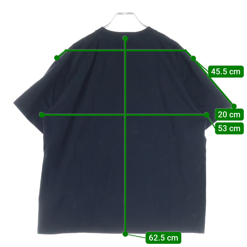 GOD SELECTION XXX(ゴッドセレクショントリプルエックス) Front Print S/S T-Shirt フロントプリント クルーネック半袖Tシャツカットソー ブラック