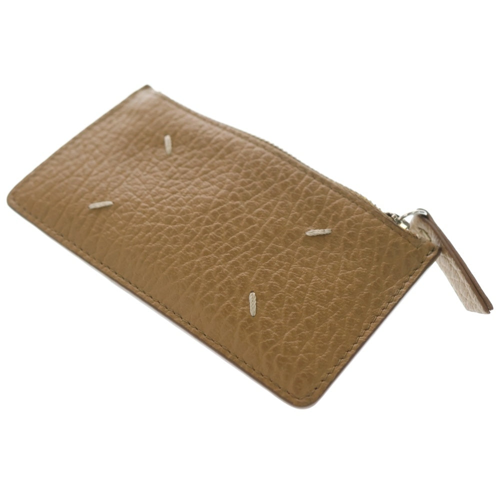Maison Margiela 11(メゾンマルジェラ11) 4STITCH COIN CASE 4ステッチ レザー フラグメントケース コインケース カードケース ウォレット 財布 ベージュ S56UI014