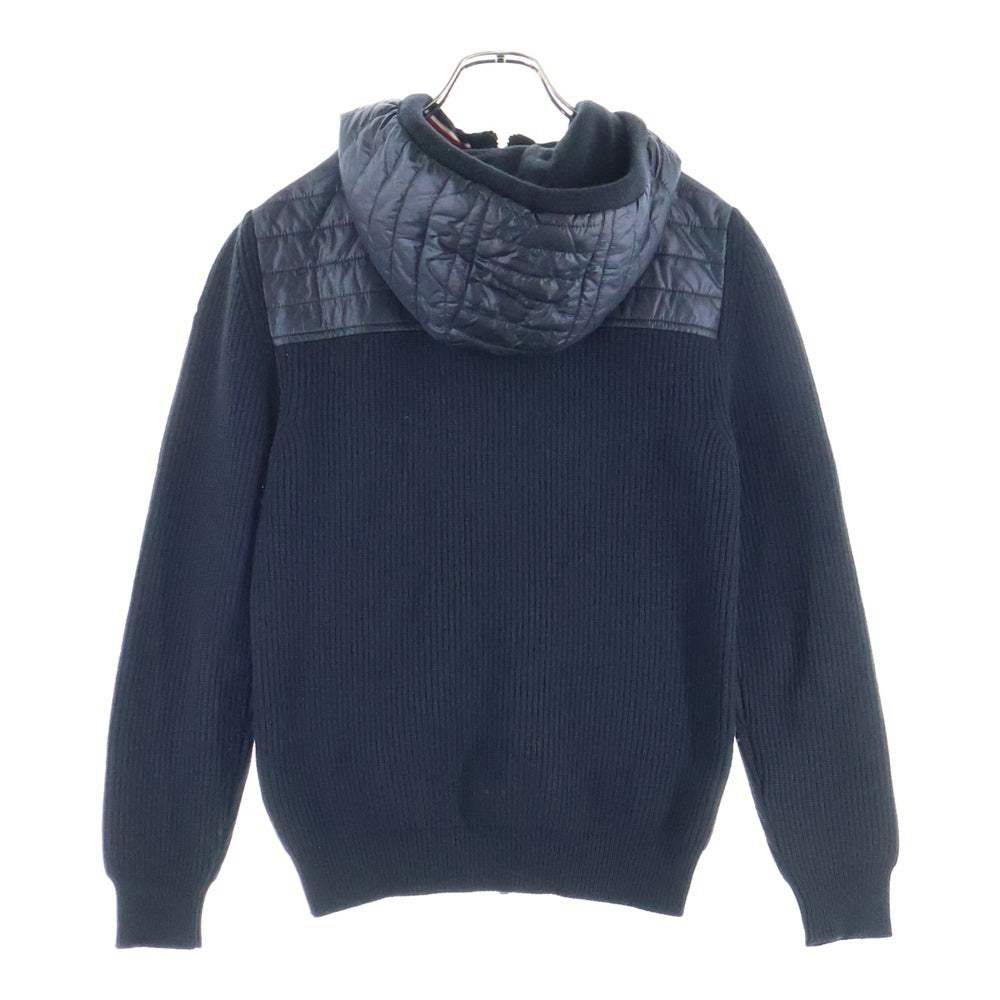 MONCLER(モンクレール) MAGLIONE TRICOT CARDIGAN ニット切替ジップアップ フーデットダウンジャケット ブラック A20919413600