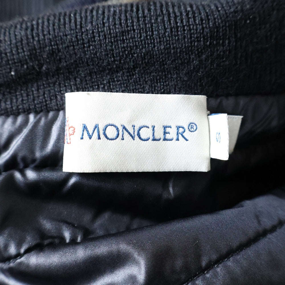 MONCLER(モンクレール) MAGLIONE TRICOT CARDIGAN ニット切替ジップアップ フーデットダウンジャケット ブラック A20919413600