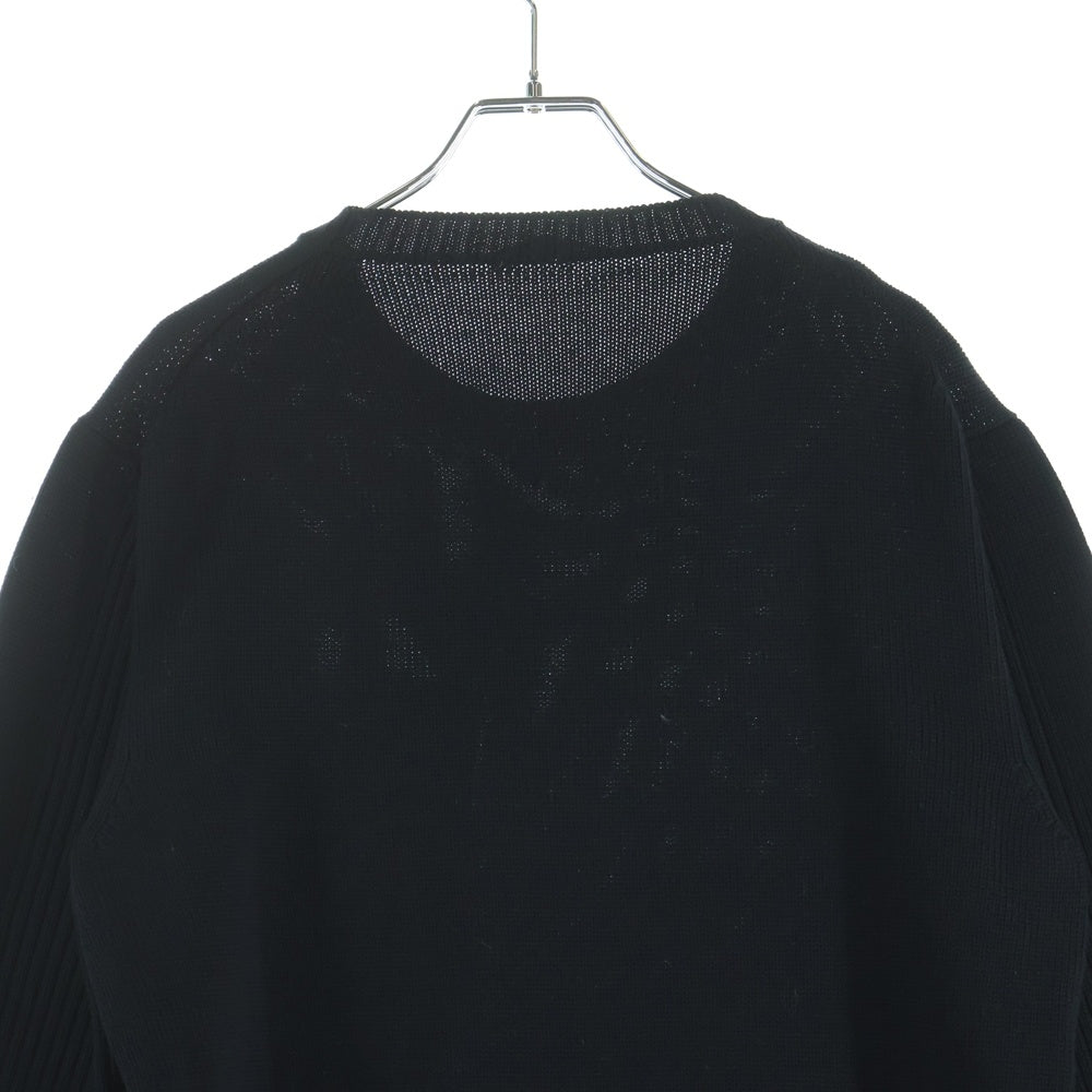 PRADA(プラダ) RE-NYLON Triangle Logo Kint UMB049 S202 リナイロン トライアングルロゴ クルーネックニットセーター ブラック