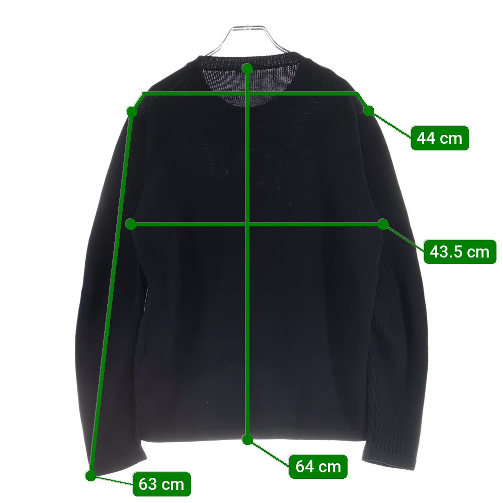 PRADA(プラダ) RE-NYLON Triangle Logo Kint UMB049 S202 リナイロン トライアングルロゴ クルーネックニットセーター ブラック