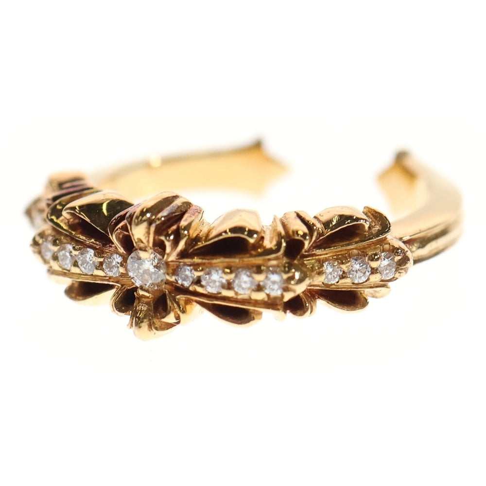 CHROME HEARTS(クロムハーツ) 22K BABY CLSC P D ベイビークラシックダブルフローラル PAVEダイヤ ゴールドリング