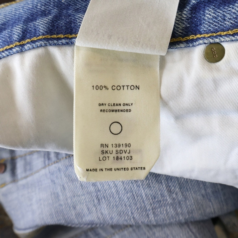 FEAR OF GOD(フィアオブゴッド) ペイントブリーチ加工スキニーパンツ 184103 インディゴ