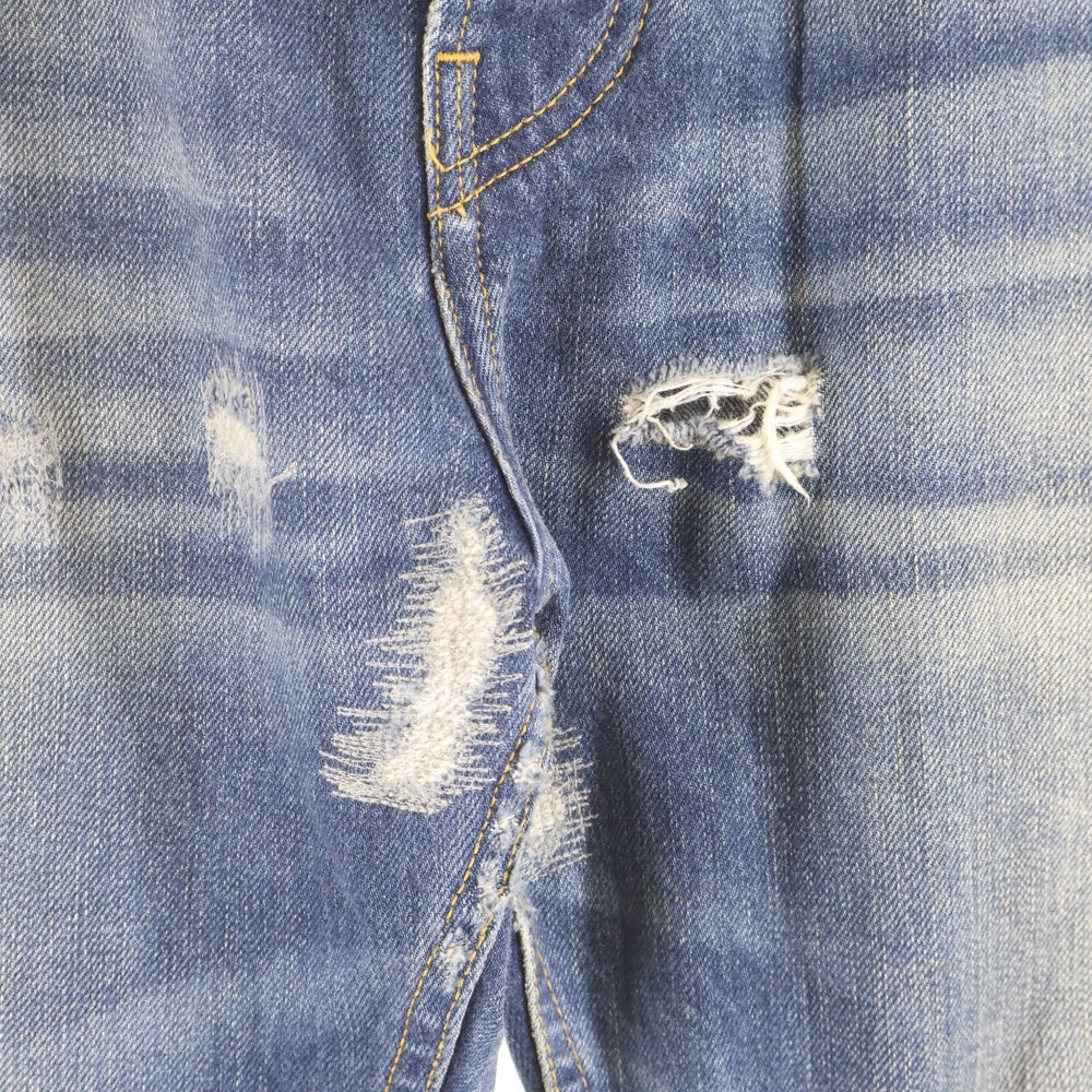 FEAR OF GOD(フィアオブゴッド) 7TH COLLECTION Vintage Jeans FG40-015 HWD カットオフ ウォッシュダメージ加工デニムパンツ インディゴ