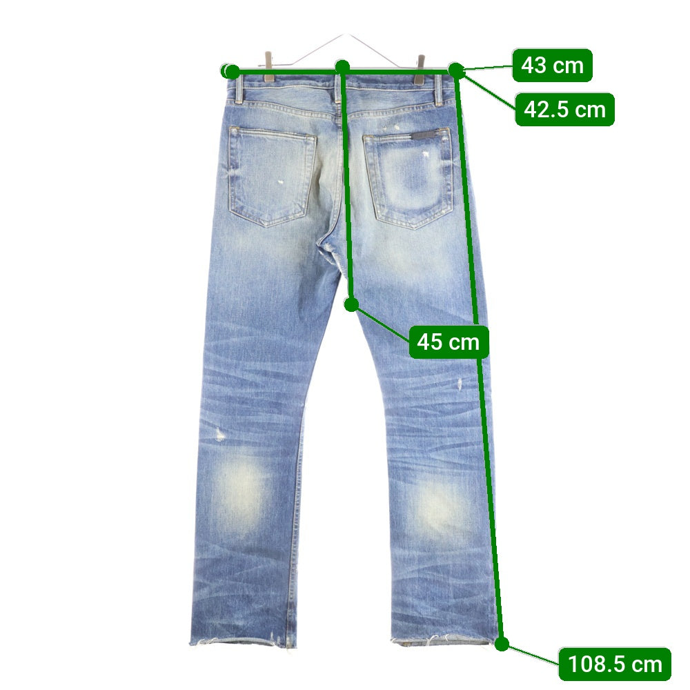FEAR OF GOD(フィアオブゴッド) 7TH COLLECTION Vintage Jeans FG40-015 HWD カットオフ ウォッシュダメージ加工デニムパンツ インディゴ