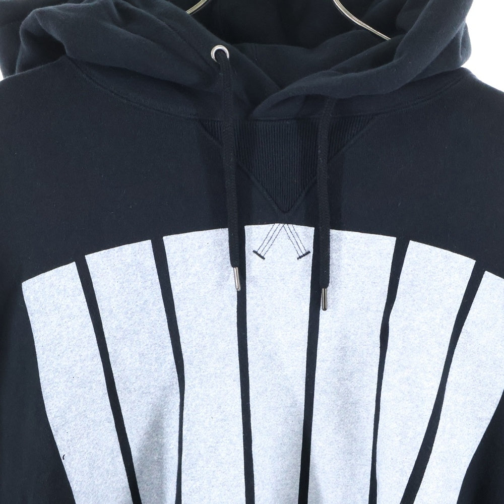 FACETASM(ファセッタズム) 7BARS ZIPPER HOODIE KR-SW-U05 ジッパーレイヤードフーディ スウェットパーカー ブラック