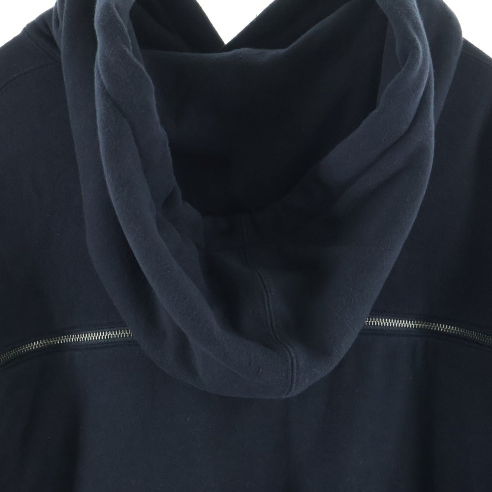 FACETASM(ファセッタズム) 7BARS ZIPPER HOODIE KR-SW-U05 ジッパーレイヤードフーディ スウェットパーカー ブラック