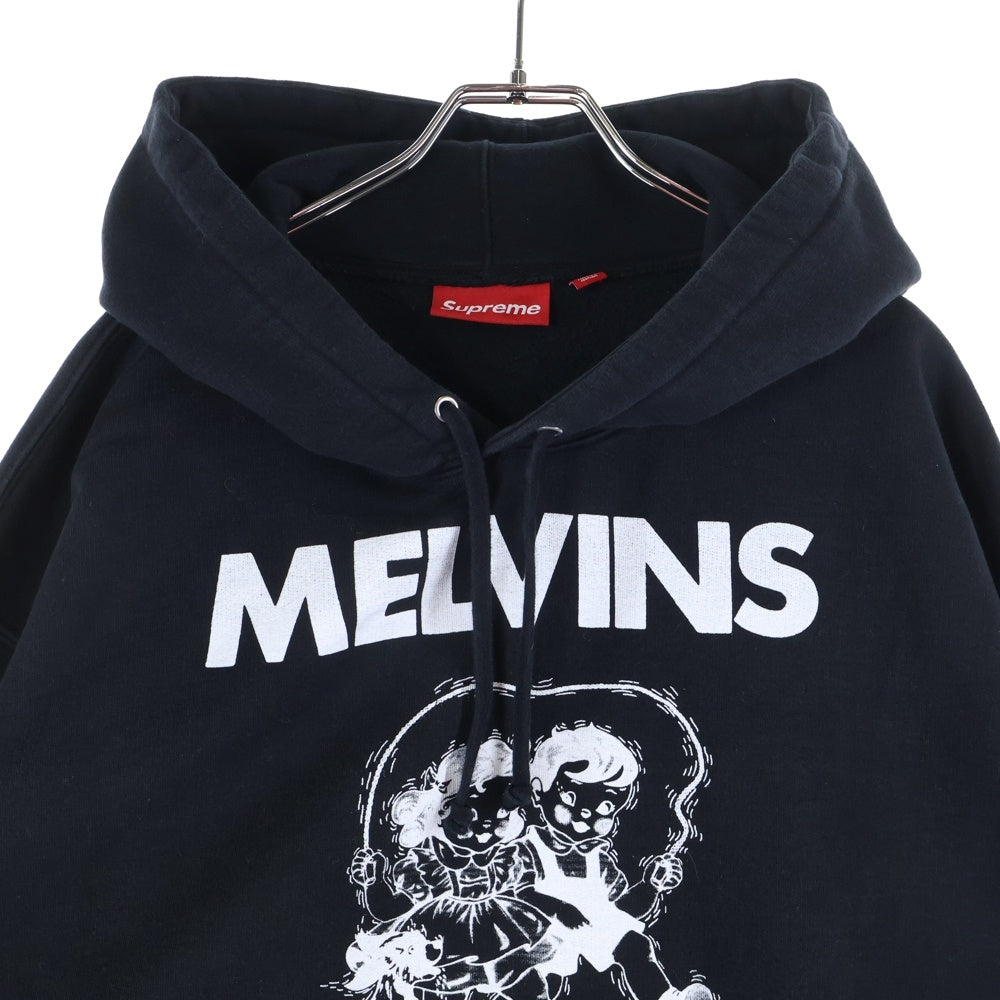 SUPREME(シュプリーム) 24SS Melvins Hooded Sweatshirt メルヴィンス プリントスウェットプルオーバーパーカー フーディ ブラック