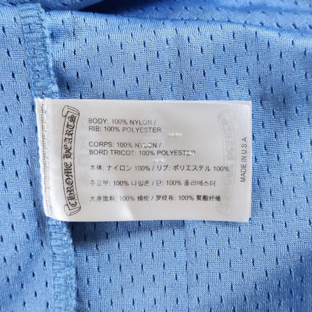CHROME HEARTS(クロムハーツ) MESH WARM UP JERSEY メッシュ バーシティー ジャージー CHプリントメッシュ 長袖Tシャツカットソー ブルー