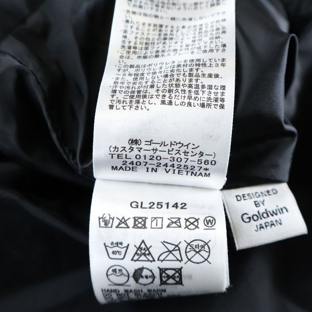GOLDWIN(ゴールドウィン) LOGO NYLON JACKET ロゴ刺繍ナイロンジップジャケット マウンテンパーカー ブラック GL25142