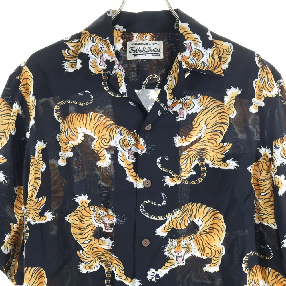 WACKO MARIA(ワコマリア) 20SS TIM LEHI HAWAIIAN SHIRTS ティムレヒ トラ柄 ハワイアン オープンカラー 半袖シャツ ブラック