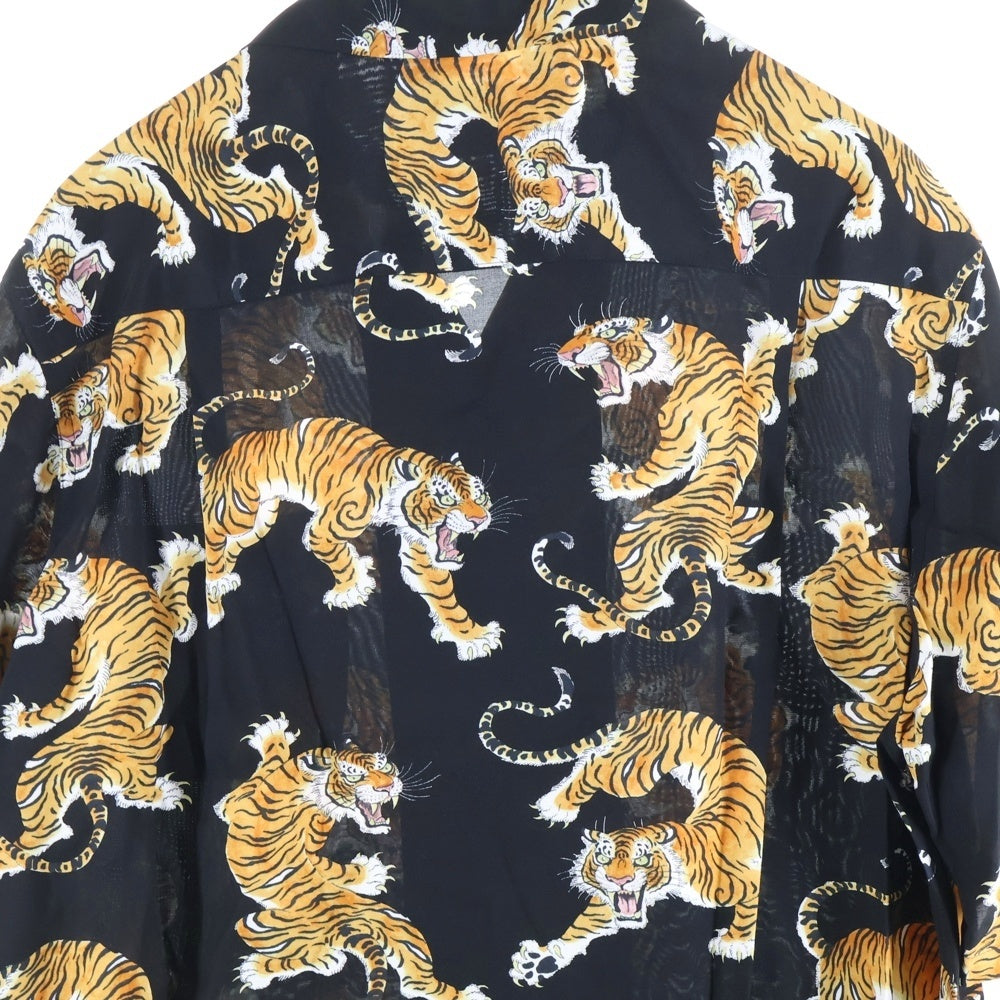 WACKO MARIA(ワコマリア) 20SS TIM LEHI HAWAIIAN SHIRTS ティムレヒ トラ柄 ハワイアン オープンカラー 半袖シャツ ブラック