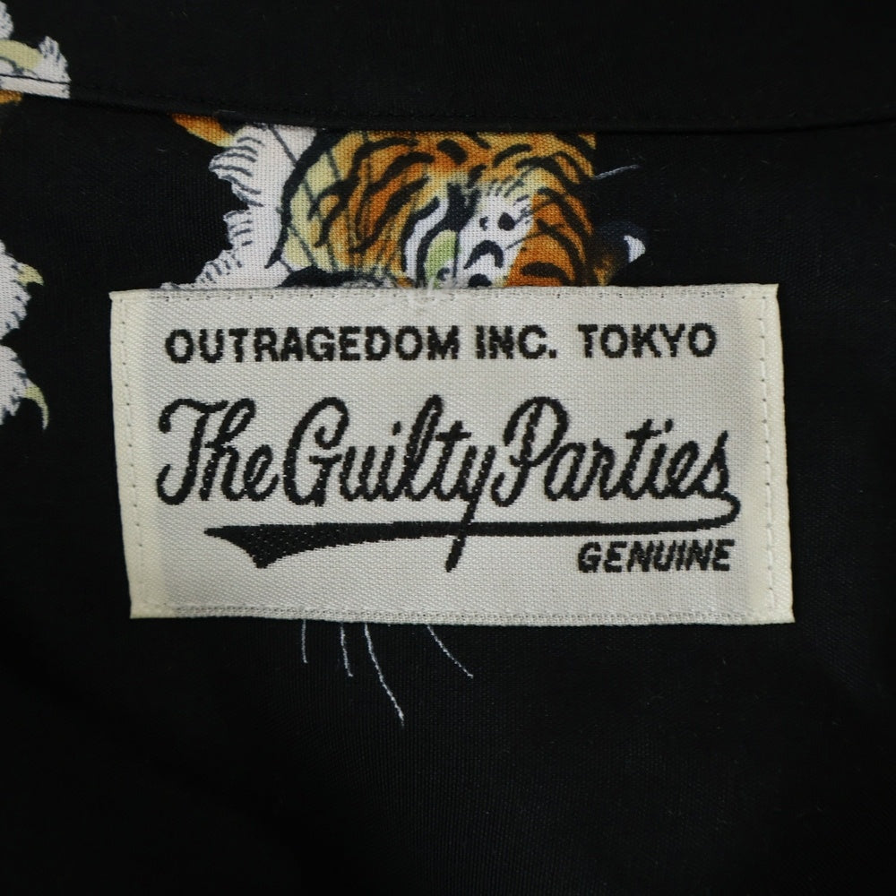 WACKO MARIA(ワコマリア) 20SS TIM LEHI HAWAIIAN SHIRTS ティムレヒ トラ柄 ハワイアン オープンカラー 半袖シャツ ブラック