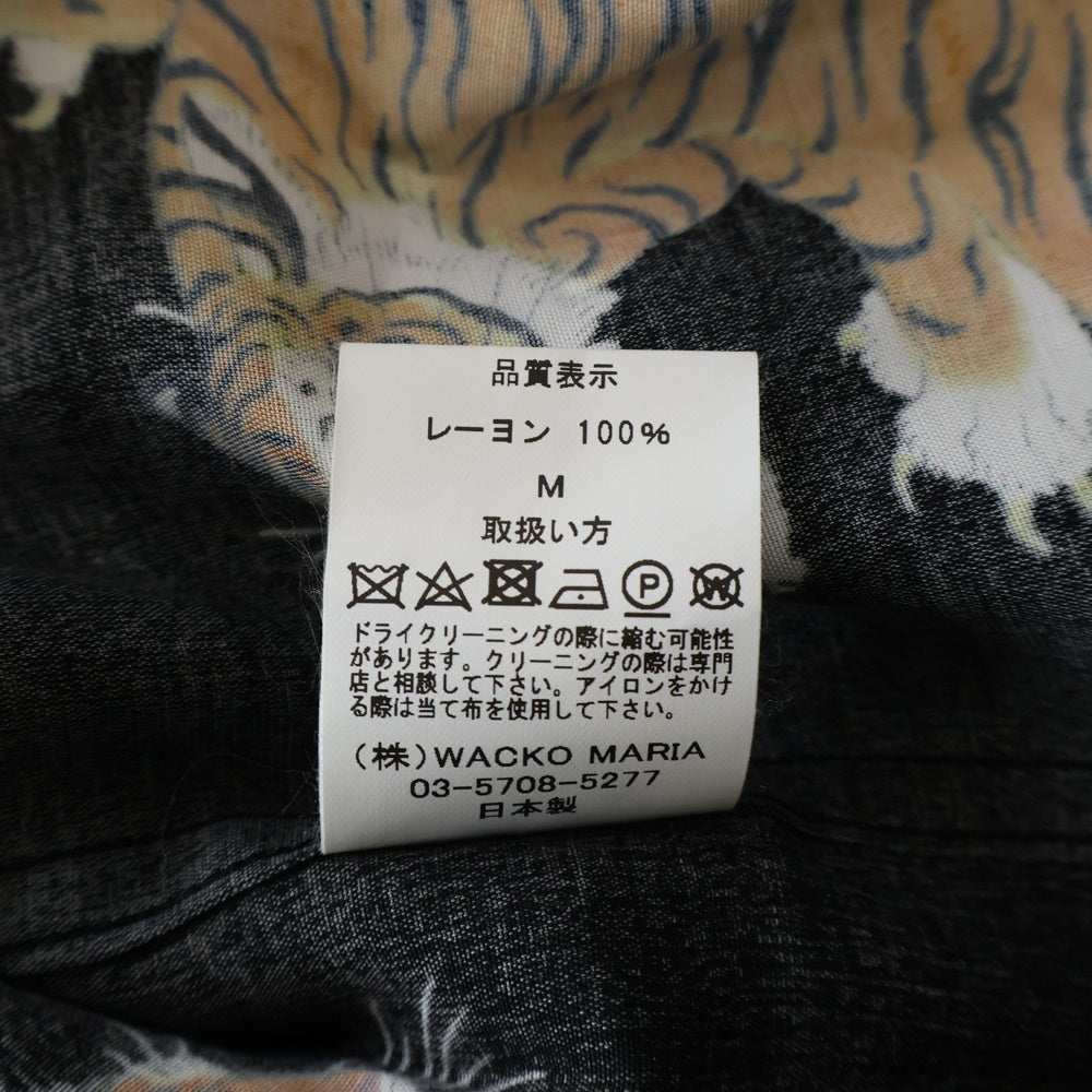 WACKO MARIA(ワコマリア) 20SS TIM LEHI HAWAIIAN SHIRTS ティムレヒ トラ柄 ハワイアン オープンカラー 半袖シャツ ブラック