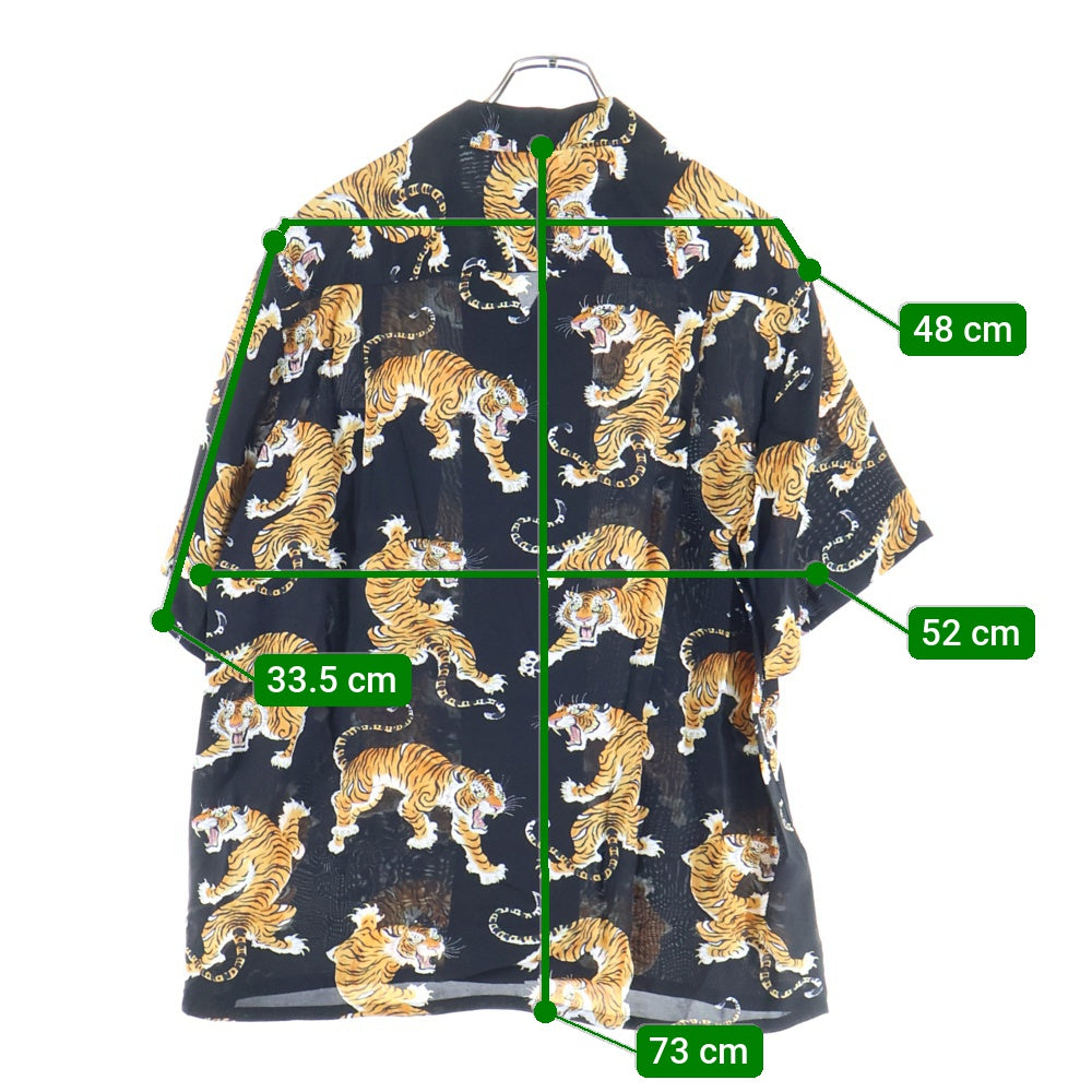 WACKO MARIA(ワコマリア) 20SS TIM LEHI HAWAIIAN SHIRTS ティムレヒ トラ柄 ハワイアン オープンカラー 半袖シャツ ブラック