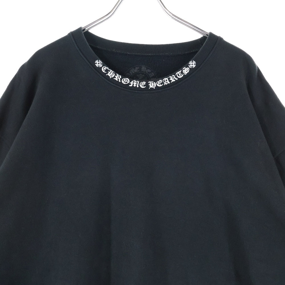 CHROME HEARTS(クロムハーツ) SWTSHRT PLVR ネックロゴ クルーネックスウェットトレーナー ブラック