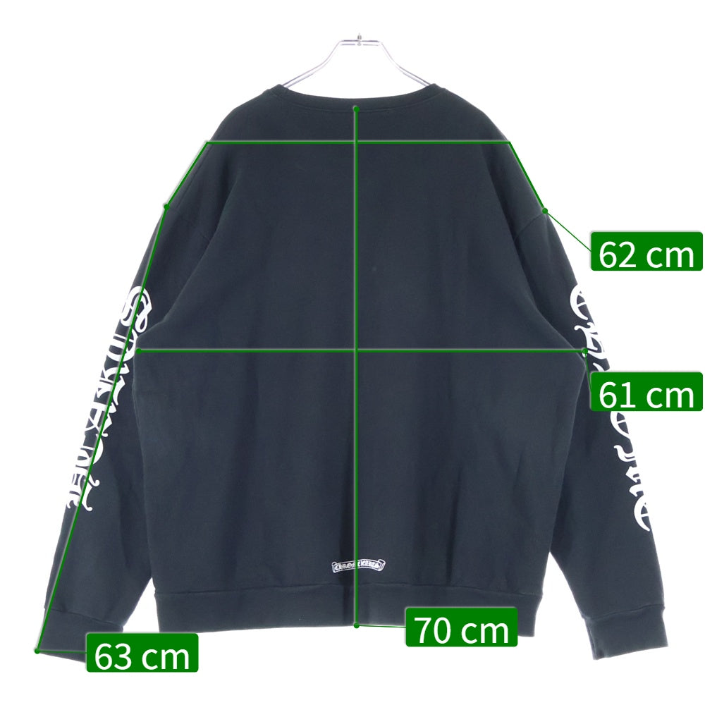 CHROME HEARTS(クロムハーツ) SWTSHRT PLVR ネックロゴ クルーネックスウェットトレーナー ブラック