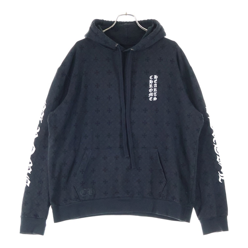 CHROME HEARTS(クロムハーツ) SWTSHRT PLVR CHプラス総柄 スウェットプルオーバーパーカー フーディー ブラック