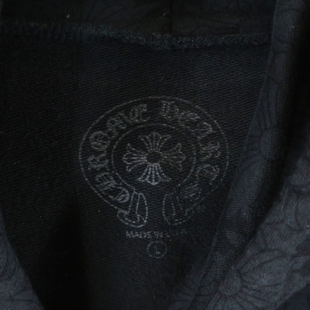 CHROME HEARTS(クロムハーツ) SWTSHRT PLVR CHプラス総柄 スウェットプルオーバーパーカー フーディー ブラック