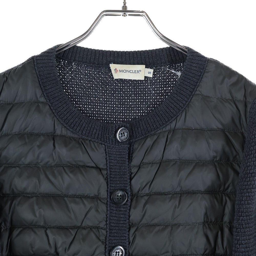 MONCLER(モンクレール) MAGLIONE TRICOT ALLA COREANA ダウン切替ニットカーディガン グレー A20939468800 レディース