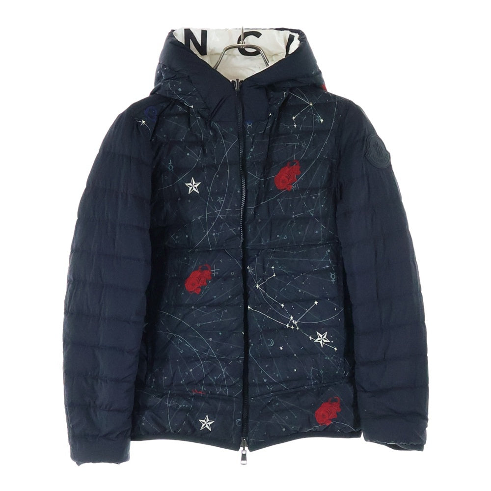 MONCLER(モンクレール) KRIM GIUBBOTTO フードロゴリバーシブルダウンジャケット ホワイト/ブラック G10911A52N70