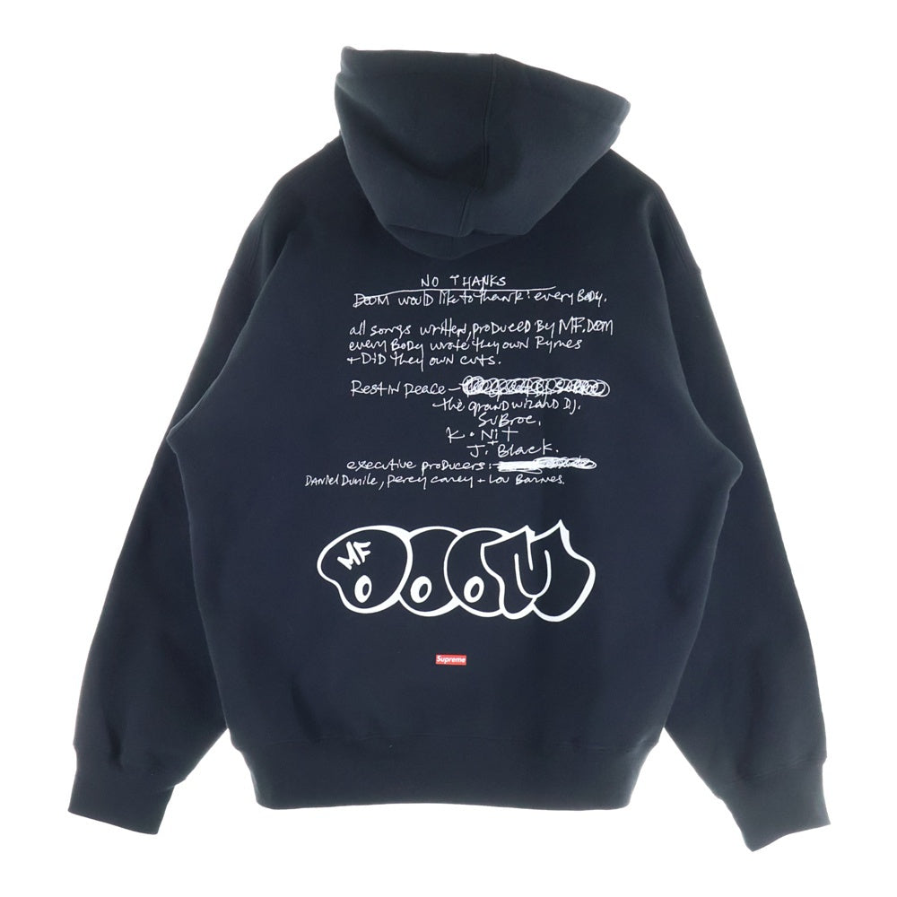 SUPREME(シュプリーム) 23AW Mf Doom Hooded Sweatshirt ドゥームフーデッドスウェットシャツ プルオーバーパーカー ブラック