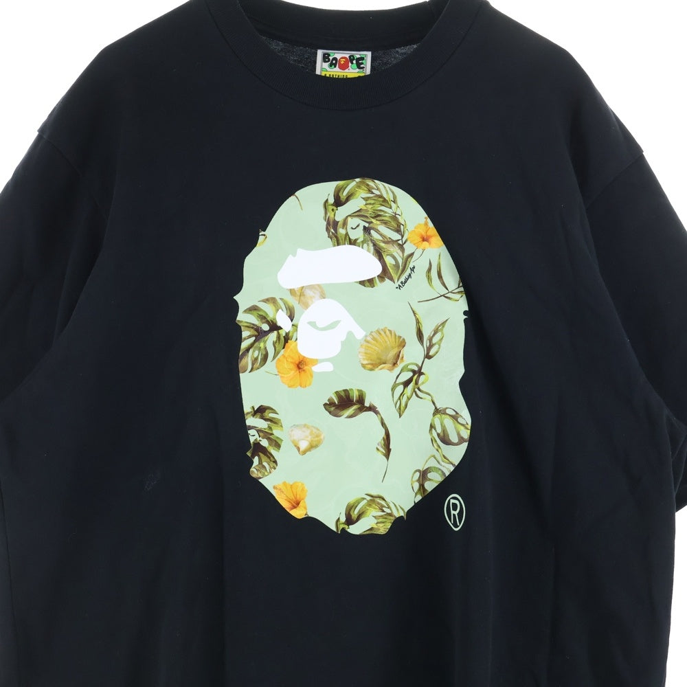 A BATHING APE(アベイシングエイプ) VACATION PATTERN T-SHIRTS バケーションパターン半袖Tシャツ 半袖カットソー ブラック