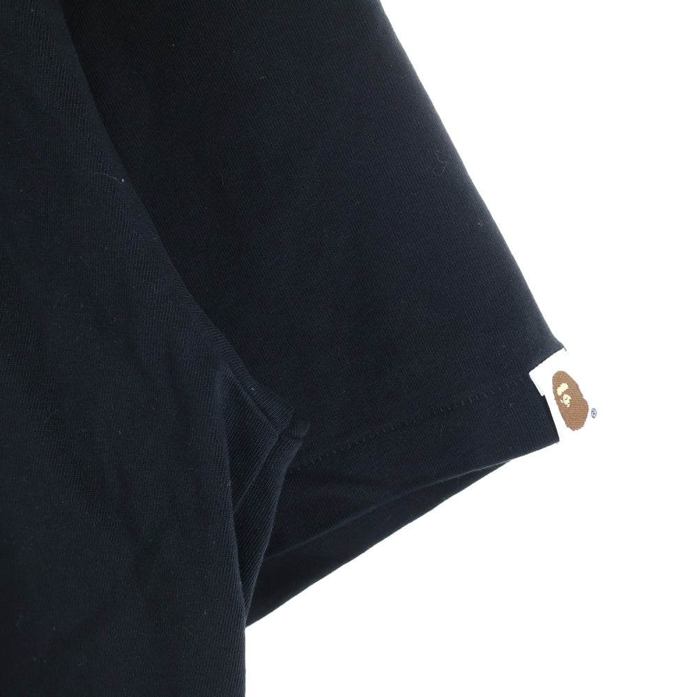 A BATHING APE(アベイシングエイプ) VACATION PATTERN T-SHIRTS バケーションパターン半袖Tシャツ 半袖カットソー ブラック
