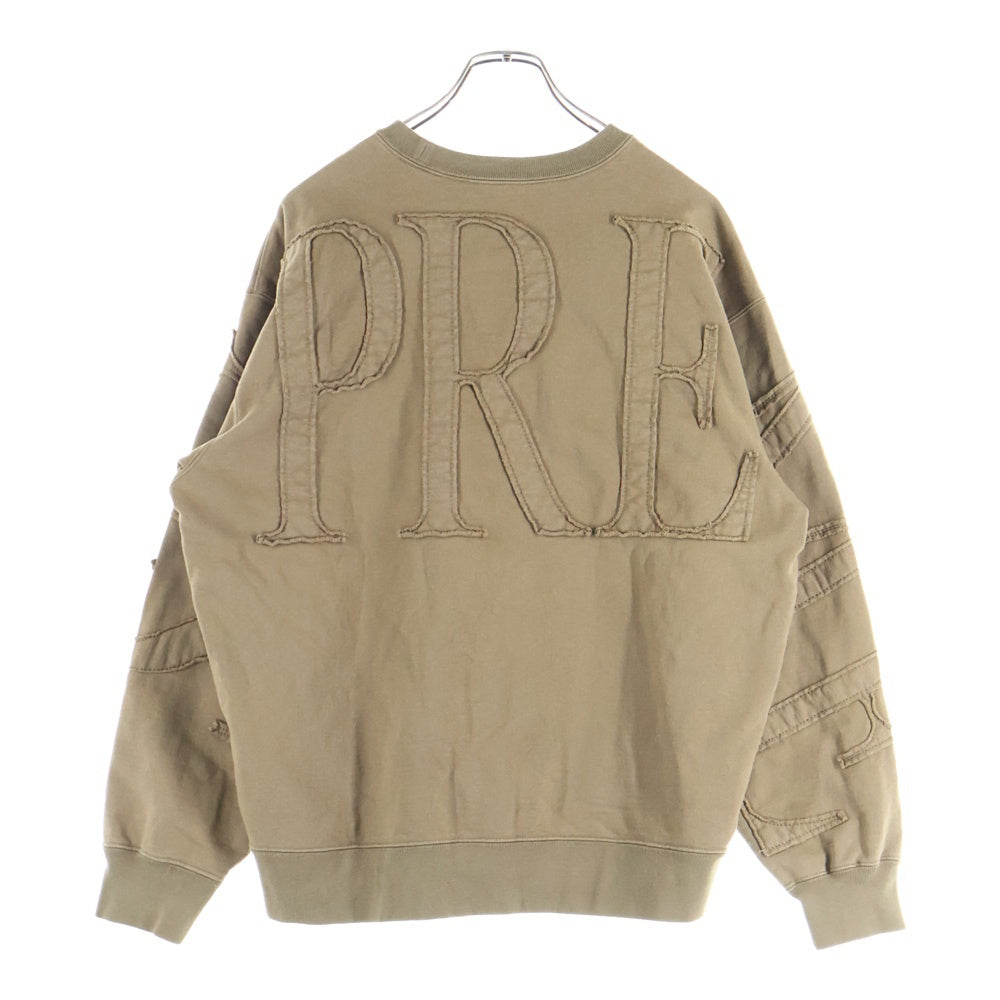 SUPREME(シュプリーム) 22SS Tonal Applique Crewneck トナール アップリケ クルーネックスウェットトレーナー ブラウン