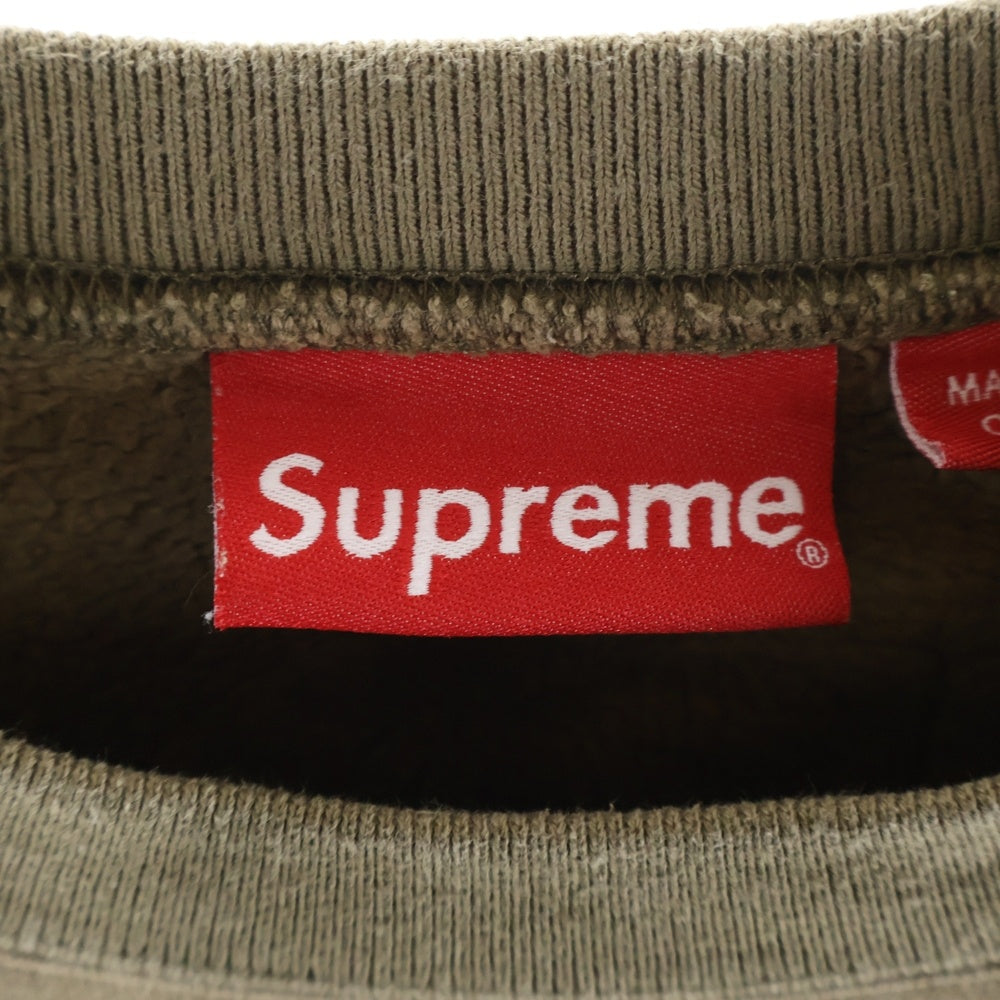SUPREME(シュプリーム) 22SS Tonal Applique Crewneck トナール アップリケ クルーネックスウェットトレーナー ブラウン
