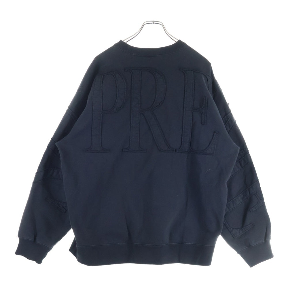 SUPREME(シュプリーム) 22SS Tonal Applique Crewneck トナール アップリケ クルーネックスウェットトレーナー ブラック